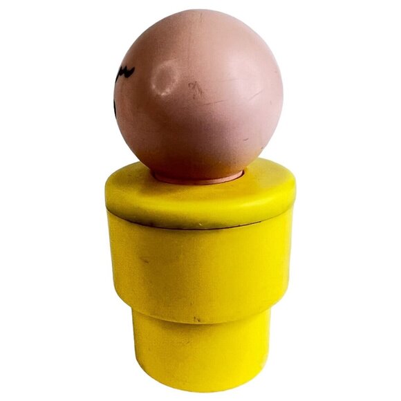 Vintage 1975 Fisher Price Click N Clatter #417 Car & Little Big People Baby Toy - Picture 11 of 11